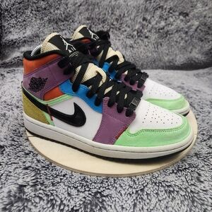 Nike Air Jordan 1 Mid SE Multi-Color Lightbulb Women's Size 7
